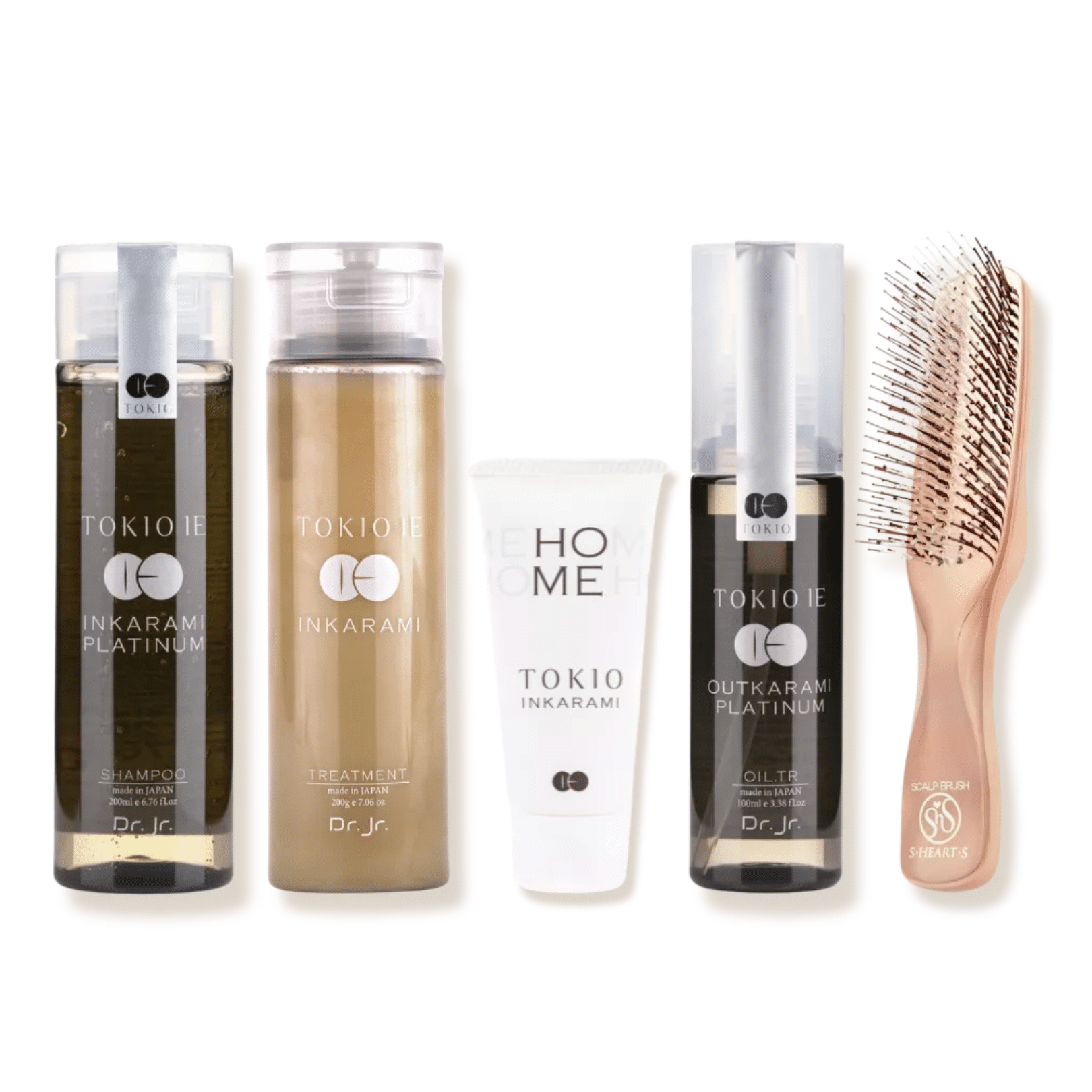 La gamme luxe tokio inkarami platinium et brosse scalp brush